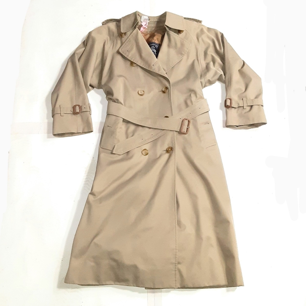Vintage Women's Burberry Trench Coat Size 4 Petite